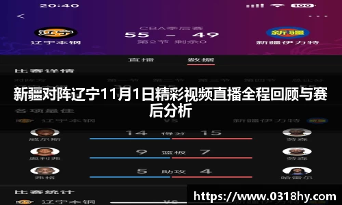 新疆对阵辽宁11月1日精彩视频直播全程回顾与赛后分析